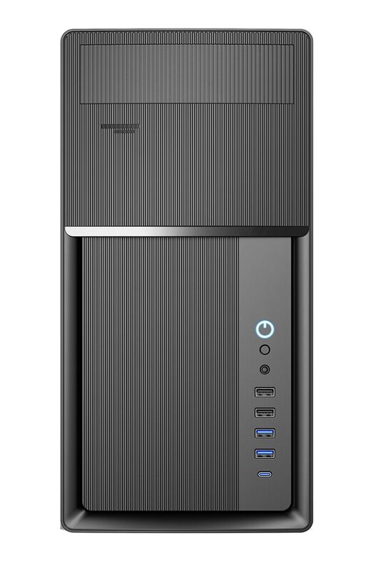 حافظة برج ATX رفيعة مع محرك أقراص ضوئي، Micro-ATX/Mini-ITX، فتحة 1x5.25 بوصة، طلاء نصف EMI، أسود