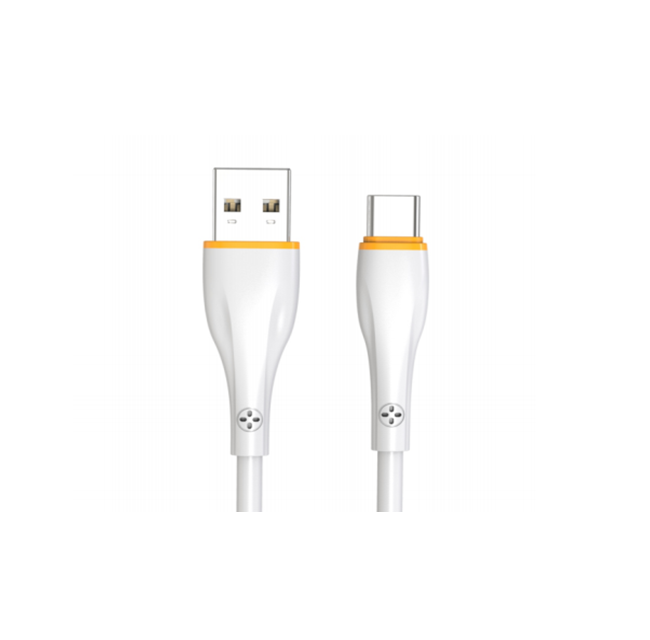 كابل شحن سريع 4-Core TPE، 1 متر أبيض، Micro/Type-C/Lightning