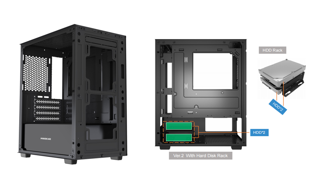 محفظة برج منتصف MATX ، لوحة جانبية زجاجية معتدلة ، دعم 240mm AIO و 300mm GPU
