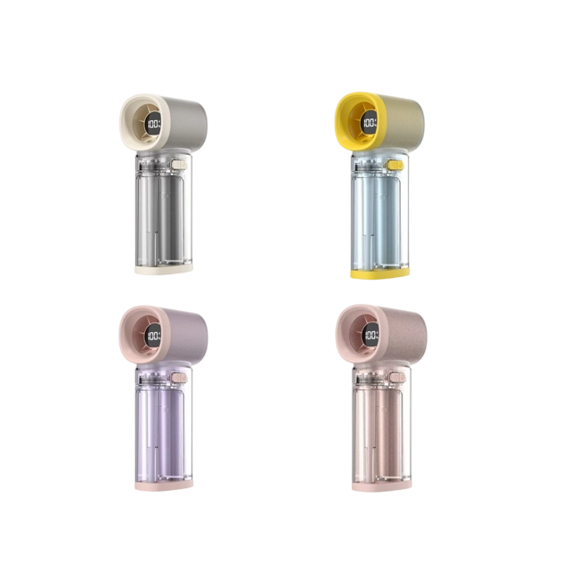 3000mAh مروحة الضباب المحمولة 40ml خزان / 8W التبريد المزدوج الشحن السريع من النوع C 4 ألوان
