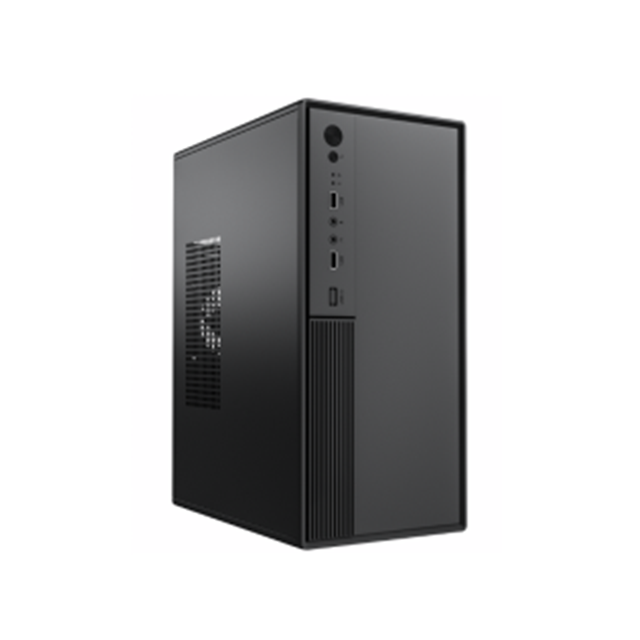 حافظة ATX مدمجة مقاس 0.33 مم SPCC، مروحة أمامية 12 سم، USB مزدوج + صوت، دعم M-ATX، 260*160*350 مم