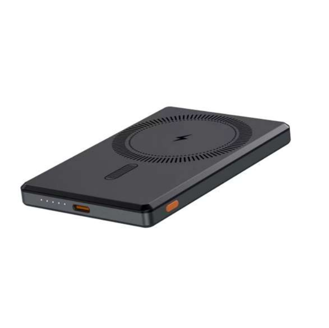 بنك الطاقة المغناطيسي اللاسلكي 5000mAh، 20W ثنائي الاتجاه النوع-C، الدرجة-A البوليمر 9.5mm فائق الحساسة، المعدنية