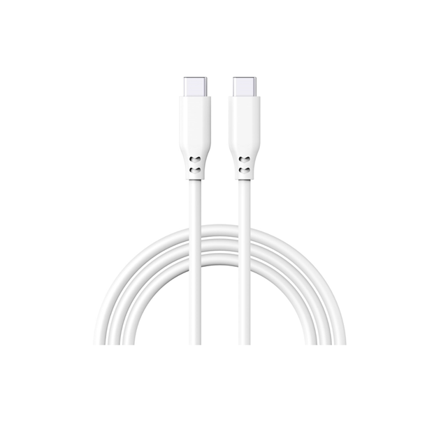 كابل شحن سريع USB-C إلى C بقوة 100 واط من السيليكون، 5 أمبير/20 فولت PD3.0 + مزامنة بيانات بسرعة 480 ميجابت في الثانية، سلك ناعم الملمس بطول 1 متر (أبيض/رمادي/برتقالي)