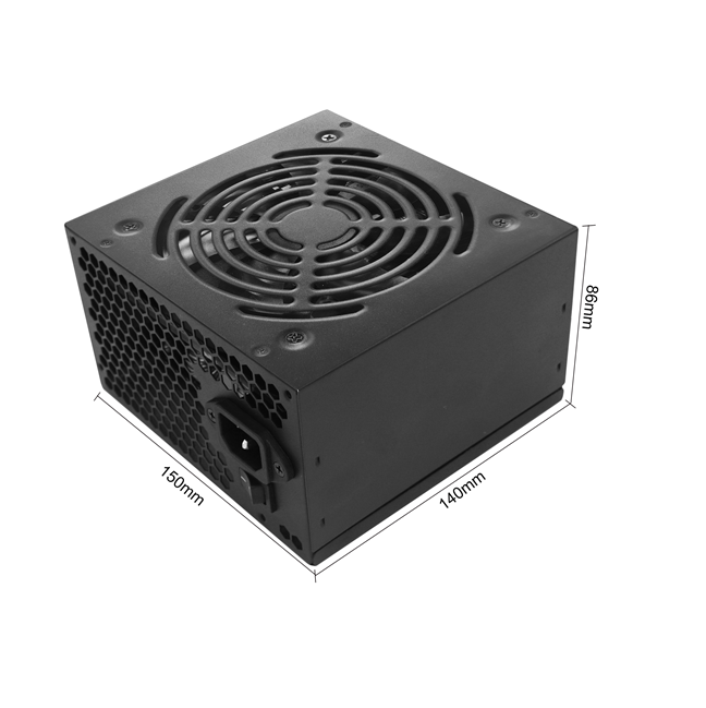 400W ATX جهاز كمبيوتر سطح المكتب مصدر الطاقة، 100-240 فولت النطاق الواسع، 12 سم الهواة الصامتة، أسود الكابلات المسطحة، حزمة السلع