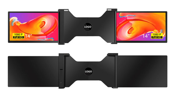 شاشات كمبيوتر محمول بانوراميكية 14 بوصة ثلاث شاشات مع شاشة رقيقة 25.3 مم Full HD IPS 16/9 نسبة الجوانب